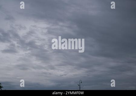 Cloudy clouds in the sky look dramatic Stock Photo