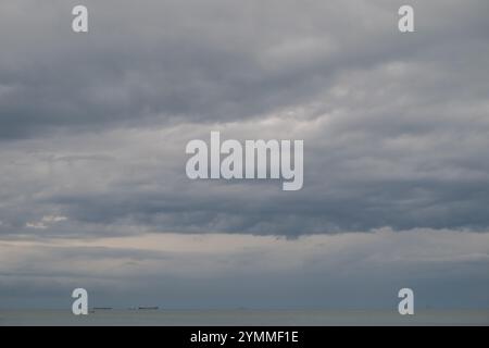 Cloudy clouds in the sky look dramatic Stock Photo