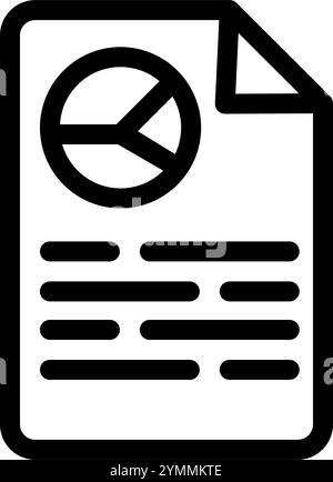Statistical paper report icon symbol - Report which shows growth, results and statistics Stock Vector