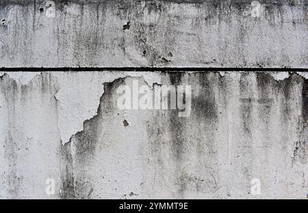 Damaged white wall texture background Stock Photo