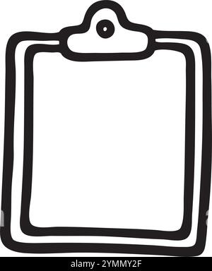Doodle Clipboard icon. Infographic symbol. Line art style graphic ...
