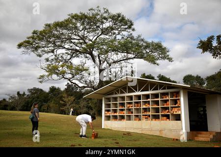 Brumadinho, Brazil. 20th July, 2023. Marilá Dardot gallery (2011) in Inhotim, Brazil is pictured. Inhotim Institute is a private Brazilian institution founded in 2004 by Bernardo Paz, a businessman working in the mining sector. The 1,000-hectare site is both a major museum for contemporary art and a botanical garden. 23 pavilions and galleries are open to the public, showcasing the work of some one hundred contemporary artists from over thirty countries. (Photo by Apolline Guillerot-Malick/SOPA Images/Sipa USA) Credit: Sipa USA/Alamy Live News Stock Photo