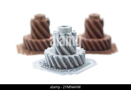 Abstract art object printed on 3D printer from photopolymer. SLA. Model ...