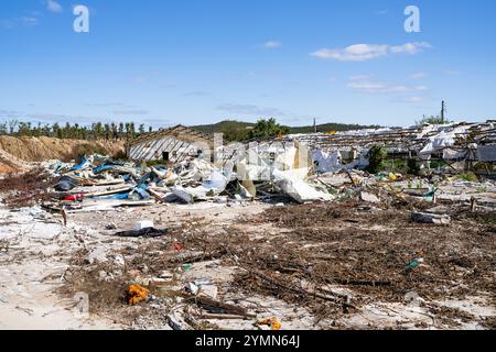 a view of defunct animal farm Stock Photo - Alamy