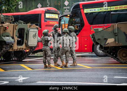 Arms Forces Day military parade of Korean Army in Seoul capital of South Korea on 26 September 2023 Stock Photo