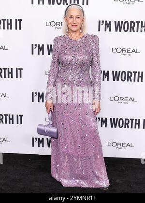 HOLLYWOOD, LOS ANGELES, CALIFORNIA, USA - NOVEMBER 21: Helen Mirren arrives at the 19th Annual L'Oreal Paris' Women Of Worth Celebration 2024 held at NeueHouse Hollywood on November 21, 2024 in Hollywood, Los Angeles, California, United States. (Photo by Xavier Collin/Image Press Agency) Stock Photo