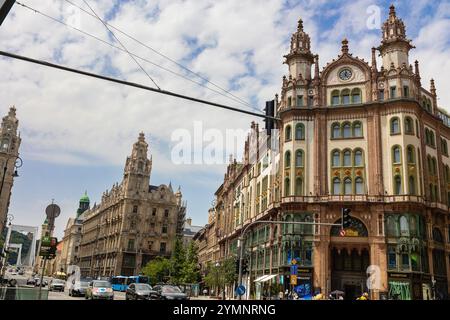 Brudern House also known as Paris Courtyard in Ferenciek Square, Budapest, Hungary. Stock Photo