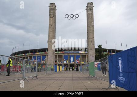 BERLIN, GERMANY - JUNE 21, 2024: Euro 2024 Groupe D match Poland vs Austria 1:3. Olimpic Stadium Olympiastadion Stock Photo