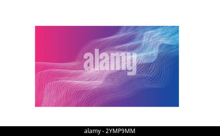 Geometric Abstract circular design - Colorful wavy Lines Seamless Isolated on Transparent White Background Stock Vector