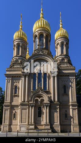 Russian Orthodox Church of St Elisabeth on the Neroberg, Wiesbaden, Hesse, Germany, Europe Stock Photo