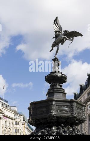 LONDON, UK, MARCH 11 : Statue of Eros in Piccadilly Circus in London on March 11, 2019 Stock Photo