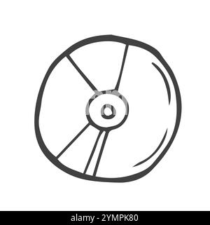 Compact disk vector illustration on white Stock Vector