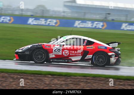 George Jaxon, Porsche 718 Cayman GT4 RS Clubsport, Q Mix Concrete with JWB Motorsport, Porsche Sprint Challenge Great Britain 2024, a single marque se Stock Photo