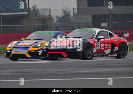 George Jaxon, Porsche 718 Cayman GT4 RS Clubsport, Q Mix Concrete with JWB Motorsport, Jamie Osborne, Porsche 718 Cayman GT4 RS Clubsport, Parker Clas Stock Photo