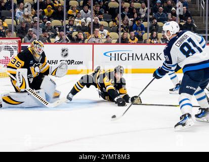 Winnipeg Jets' Kyle Connor (81) celebrates his goal against the ...