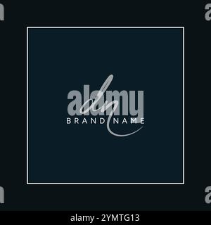 Simple Signature Logo for Alphabet DN - Handwritten Signature for Photography and Fashion Business Stock Vector