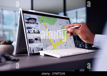 African American Web Developer Programmer. Coding Software Stock Photo