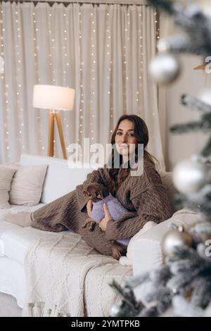 Woman Enjoying Cozy Moments with Stock Photo