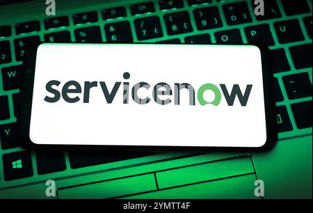 ServiceNow logotype Stock Photo