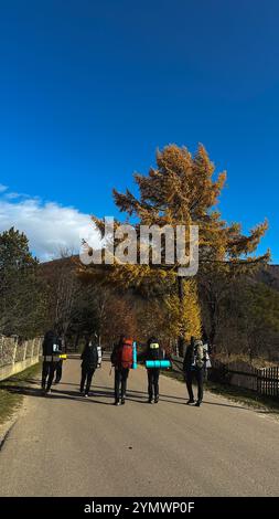 Hiking people on the top mountains Stock Photo - Alamy