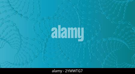 ABSTRACT HEART SHAPED DNA BACKGROUND Stock Vector