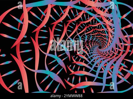 ABSTRACT HEART SHAPED DNA BACKGROUND Stock Vector
