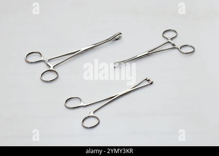 Medical tools on a white background Stock Photo