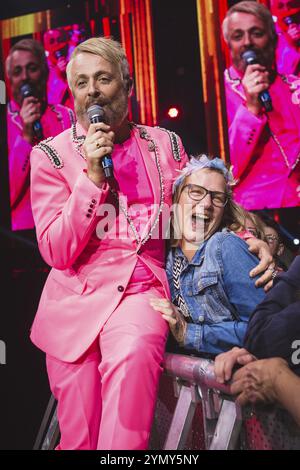 Ross Antony with audience at the Schlagernacht des Jahres live on Das Original Tour in the Berlin Uber Arena on 16 November 2024 Stock Photo