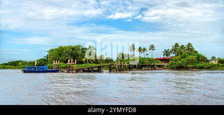 Leonsberg Ferry Terminal on the Suriname River in Paramaribo, Suriname, South America Stock Photo