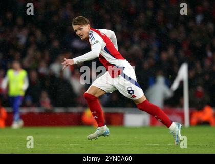 London, UK. 23rd Nov, 2024. Martin Odegaard (A) at the Arsenal v Nottingham Forest EPL match, at the Emirates Stadium, London, UK on 23rd November, 2024. Credit: Paul Marriott/Alamy Live News Stock Photo