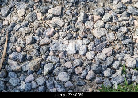 stones on a gravel road in Rio de Janeiro, Brazil. Stock Photo