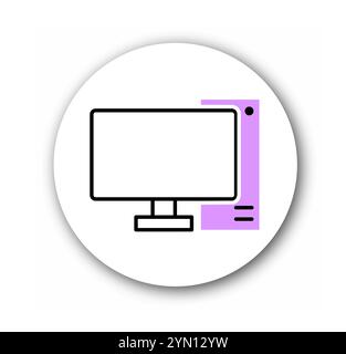 Seo file and approved line icon. Computer monitor and smartphone. Wireless internet and bluetooth connection. UI and UX design element. Linear vector Stock Vector