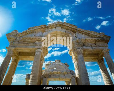 The ruins of Aphrodisias Ancient city (Afrodisias) in Turkey. The old city was named after Aphrodite, the Greek goddess of love. Stock Photo