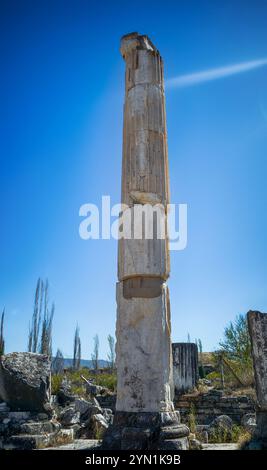 The ruins of Aphrodisias Ancient city (Afrodisias) in Turkey. The old city was named after Aphrodite, the Greek goddess of love. Stock Photo