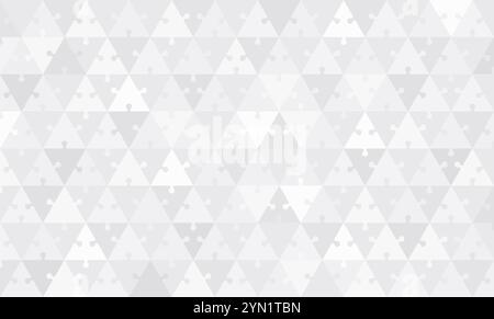 Puzzle pieces template with geometric triangle shapes. Abstract jigsaw pattern. Stock Vector