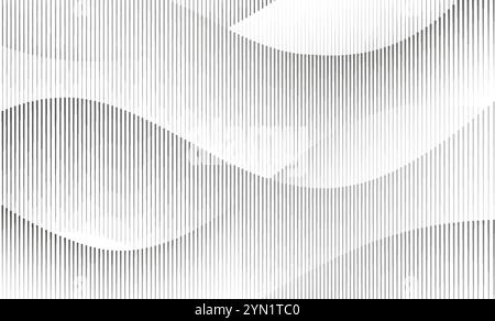 Abstract geometric background with wavy vertical lines. Intersecting flowing gradient transitions. Stock Vector