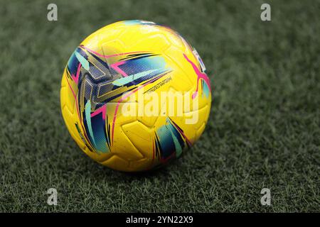 Milano, Italy. 23rd Nov, 2024. Puma Official winter ball of Italian the Serie A are seen during match between AC Milan and Juventus at Giuseppe Meazza on November 23, 2024 in Milan, Italy. Credit: Marco Canoniero/Alamy Live News Stock Photo