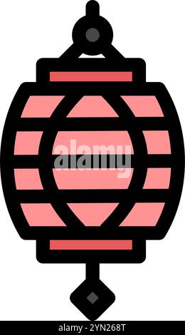 Chinese lantern - clean and modern chinese or chinese new year icon. Stock Vector