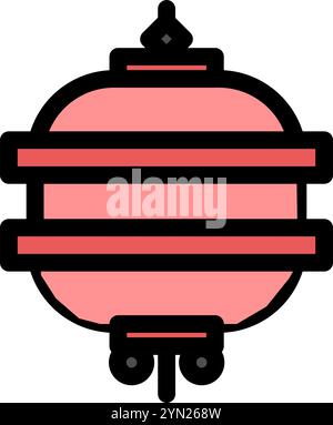 Chinese lantern - clean and modern chinese or chinese new year icon. Stock Vector