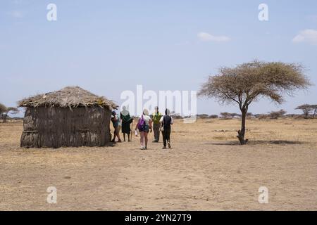 Serengeti, Tanzania, Africa - September 23 2024 - Massai School in the local massai village Stock Photo