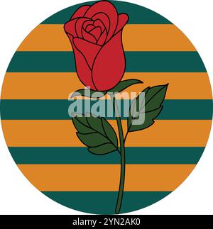 Nice red rose icon vector illustration Stock Vector