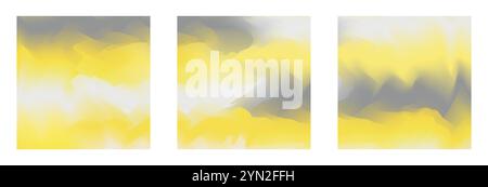 Light gradient colors summer backgrounds set Stock Vector