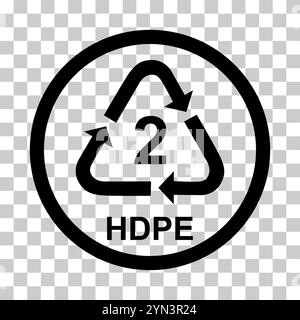 Plastic symbol, ecology recycling sign isolated on white background. Package waste icon . Stock Vector