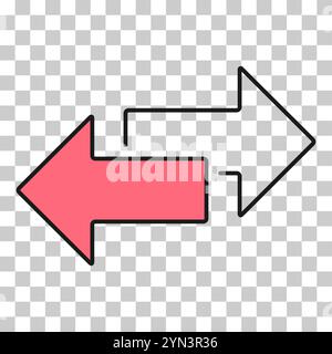 Exchange arrow transfer icon,swap web button design, move symbol vector illustration . Stock Vector