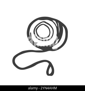 hand drawn doodle yo yo cartoon Stock Vector