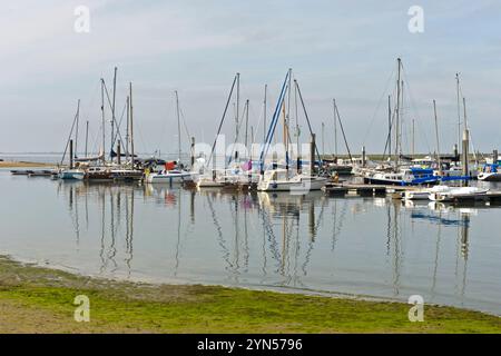 Spiekeroog Marina, East Frisian Islands, North Sea, Lower Saxony, Germany Stock Photo