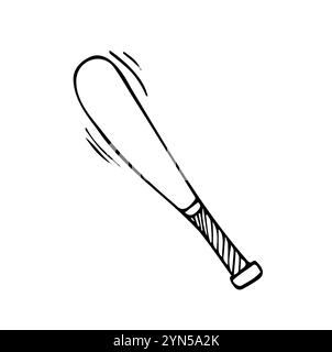 Vector Sketch Basebal Bat. Vector baseball bat doodle illustration Stock Vector