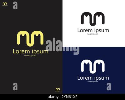 Momentum Mark: A Minimalist Letter M logo Design for Modern Branding Stock Vector