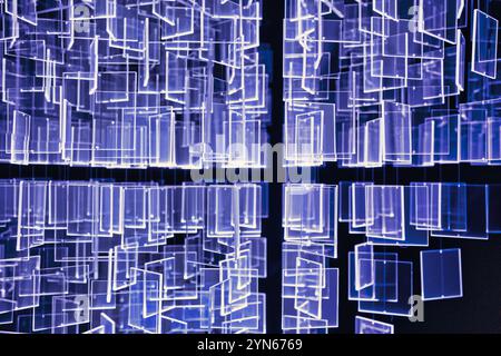 Information technology rapresentation from a picture of an art installation of Julio Le Parc Stock Photo