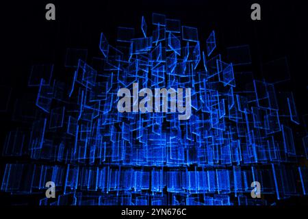 Information technology rapresentation from a picture of an art installation of Julio Le Parc Stock Photo